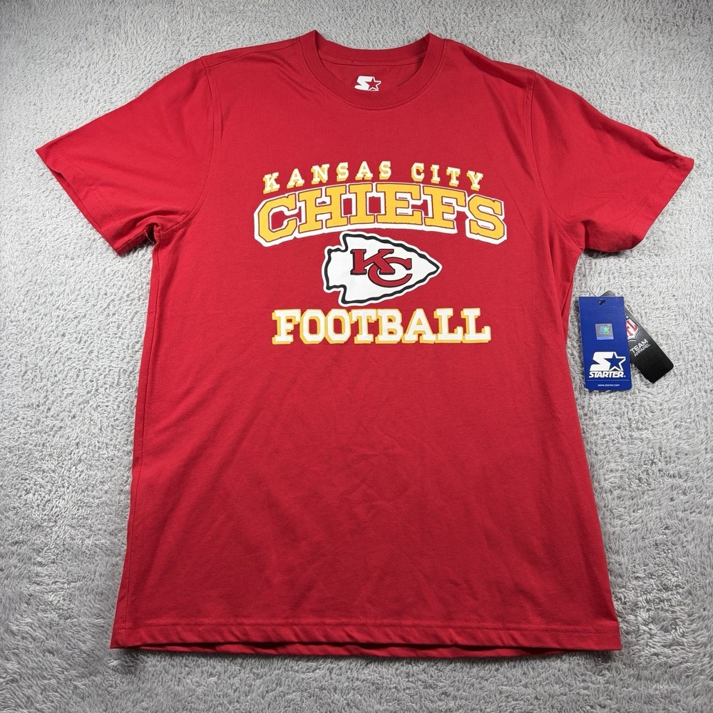 Kansas City Chiefs Football Starter Shirt Mens M Red Yellow NWT NFL